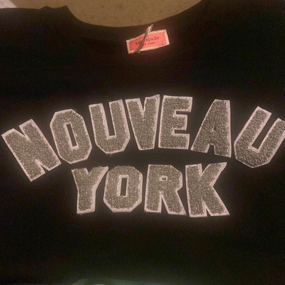 Kate Spade New York Women's Black Nouveau York Sweatshirt Pullover Size Small - Picture 4 of 4